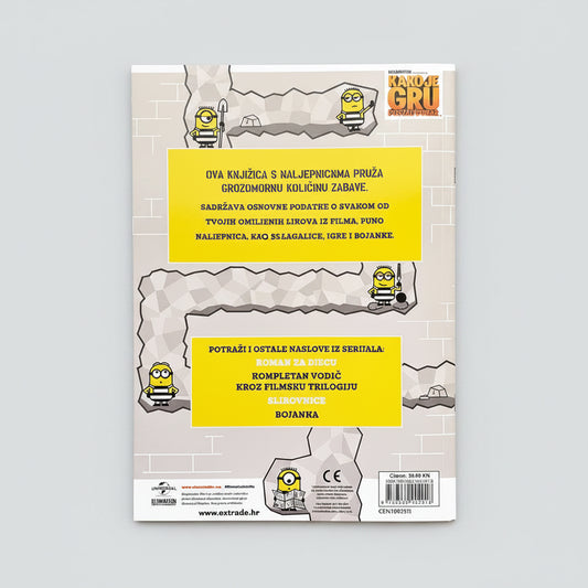 Kako Je GRU Postao Dobar: Kreativne Aktivnosti – Naljepnice Product packaging with cartoon characters and text on a white background