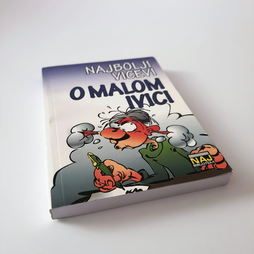 VICEVI O MALOM IVICI – Book of Humour (Croatian Joke Book) Book with a cartoon character on the cover against a white background