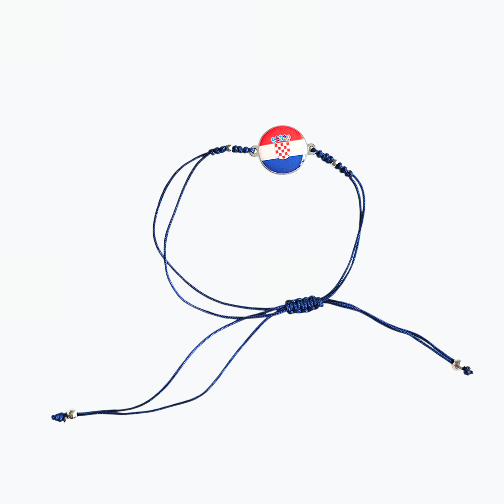 Croatia Simple Sliding Knot Blue Bracelet