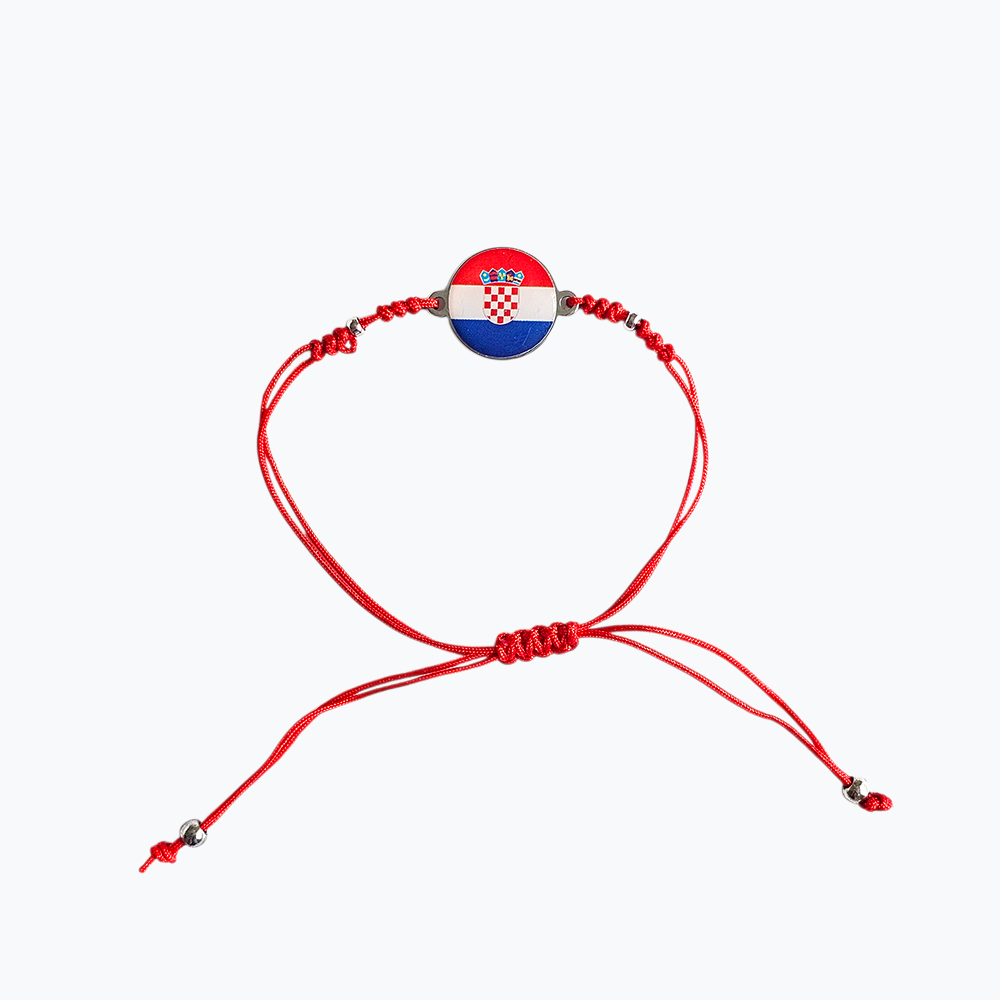 Croatia Simple Sliding Knot Red Bracelet