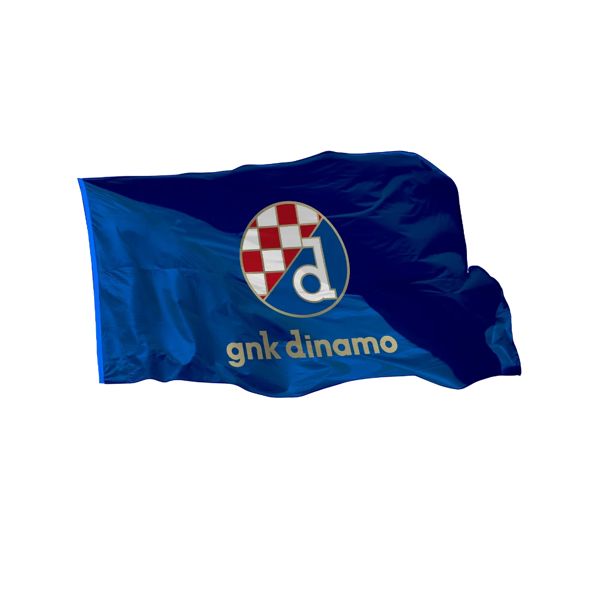 Dinamo Zagreb Flag 200x100 Blue flag with a logo and 'gnk dinamo' text on a white background