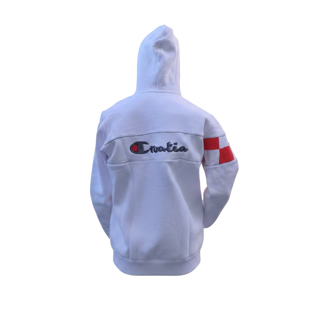 White hoodie with 'Croatia' text on a white background