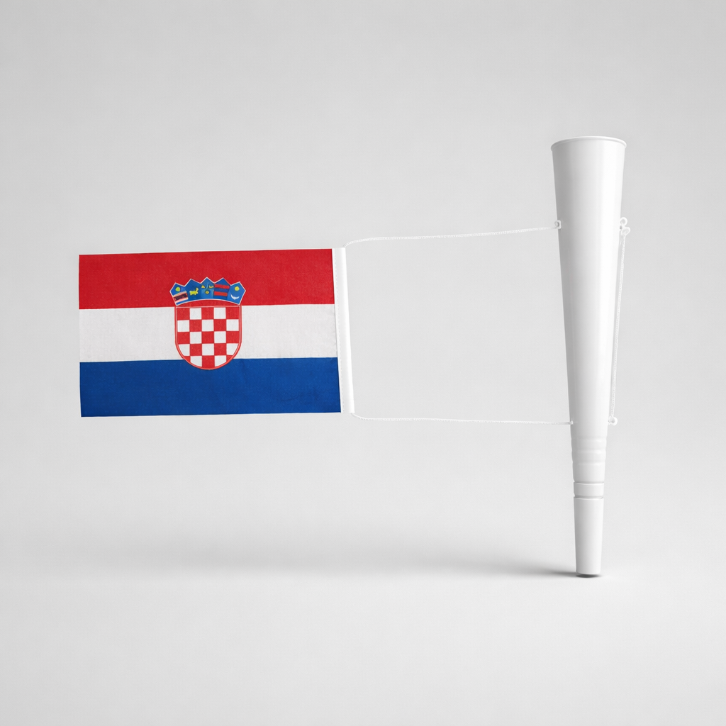 Fan Trumpet Horn with Croatian Flag - NAVIJAČKA TRUBA