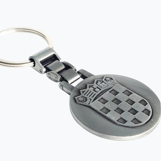 Keyring Croatia Grb Medal - Matte Silver