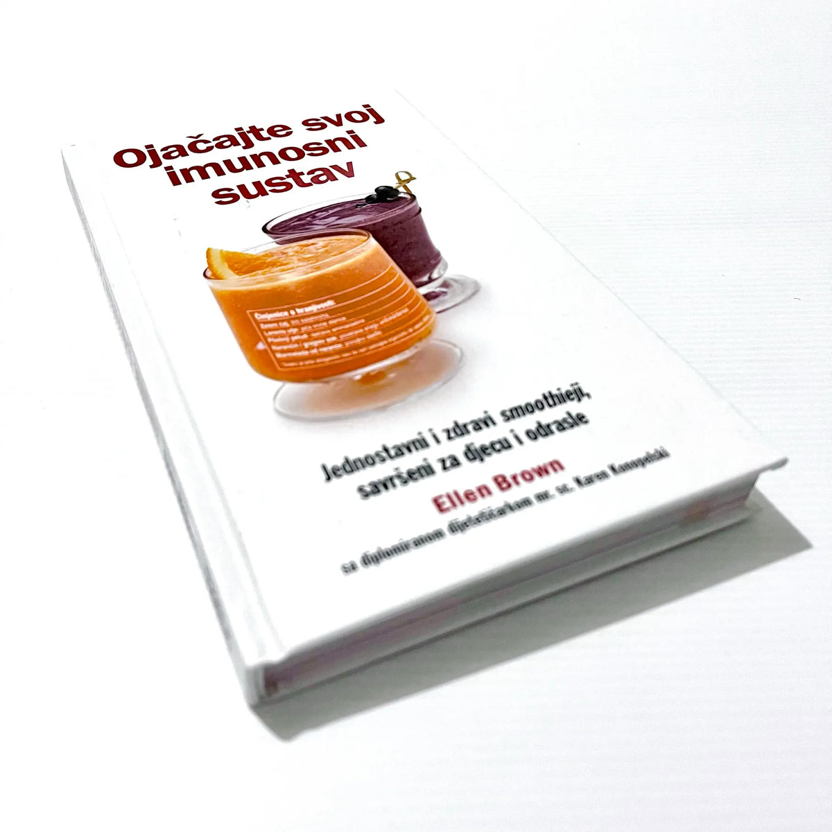 Ojačajte svoj imunusni sustav – Smoothie Recepti (Croatian Health Book) Book cover with smoothie illustration and text on a white background