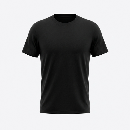 T-shirt Za Dom Black t-shirt on a light gray background