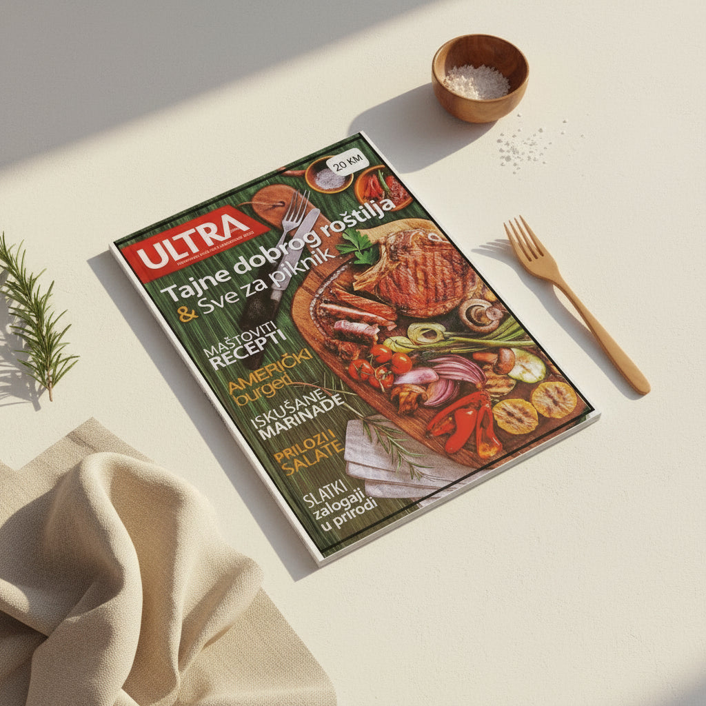 Tajne Dobrog Roštilja & Sve za Piknik (Croatian BBQ & Picnic Cookbook) Cookbook titled 'ULTRA' with food images on a white background
