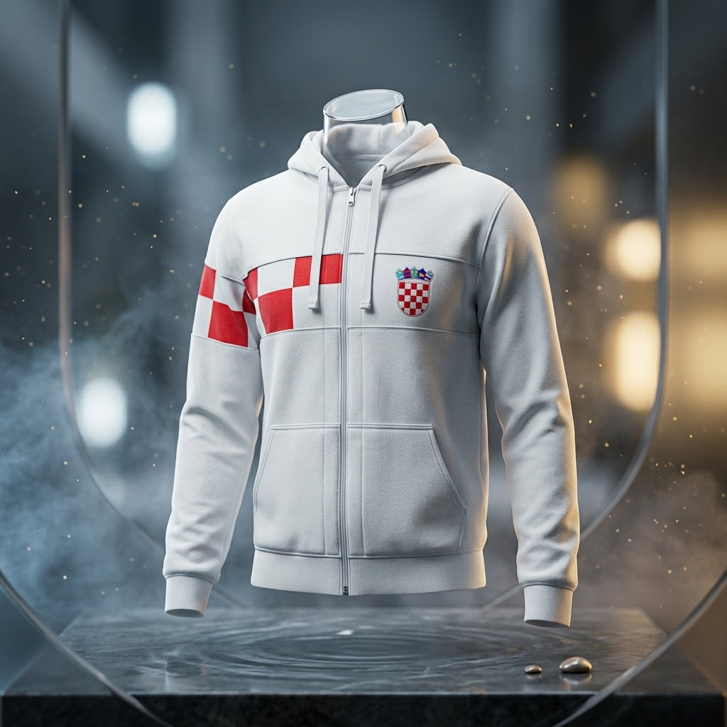 Hoodie / Jacket Croatia in White
