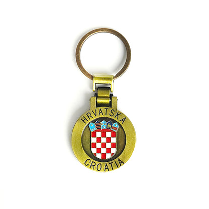 Keyring Croatia Grb Medal - Gold