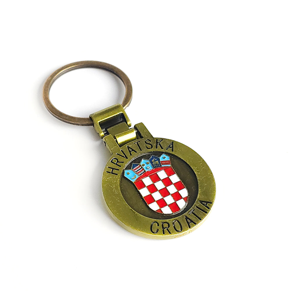 Keyring Croatia Grb Medal - Gold