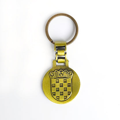 Keyring Croatia Grb Medal - Gold