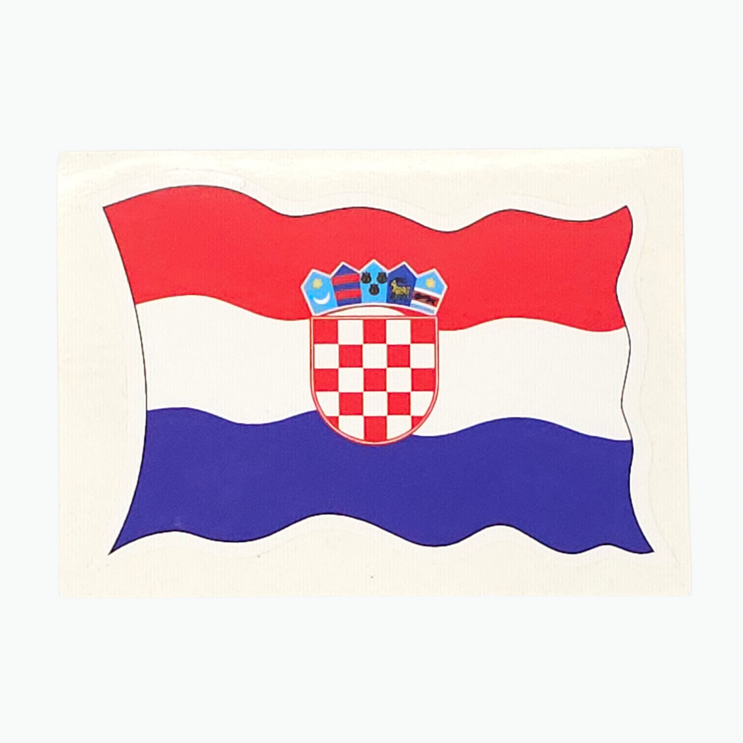 Croatia Flag Wave Sticker 8cm