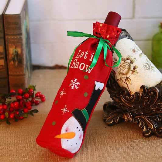 Christmas Bottle Cover - Merry Christmas & Let It Snow