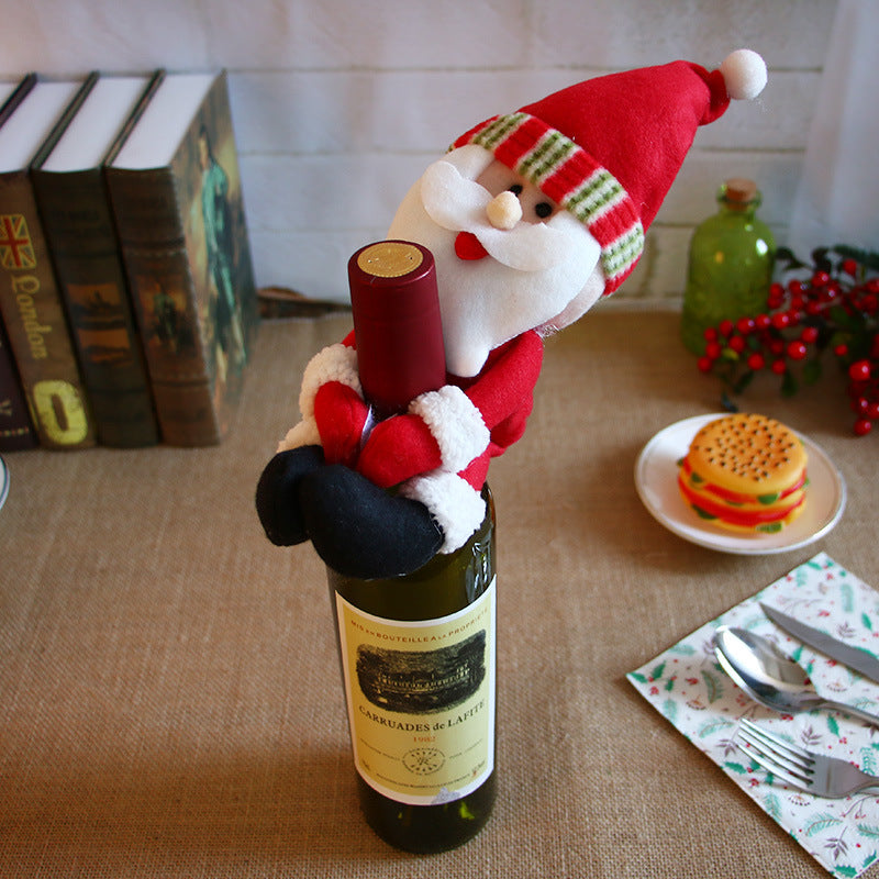 Christmas Bottle Cover – Santa Hug Design