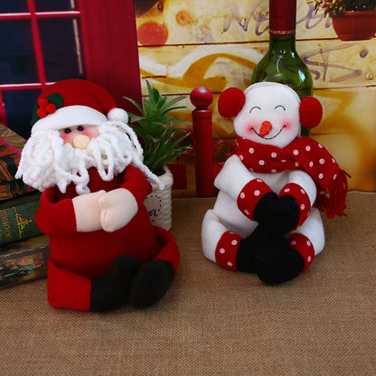 Christmas Bottle Cover – Snowman & Santa Hug Designs