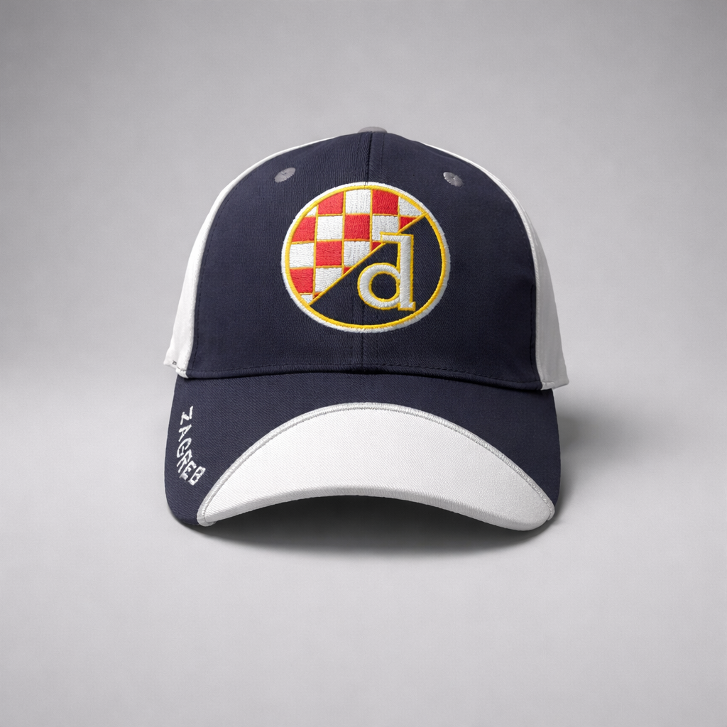 Baseball Cap Dinamo Zagreb Navy and white cap with a logo on a gray background