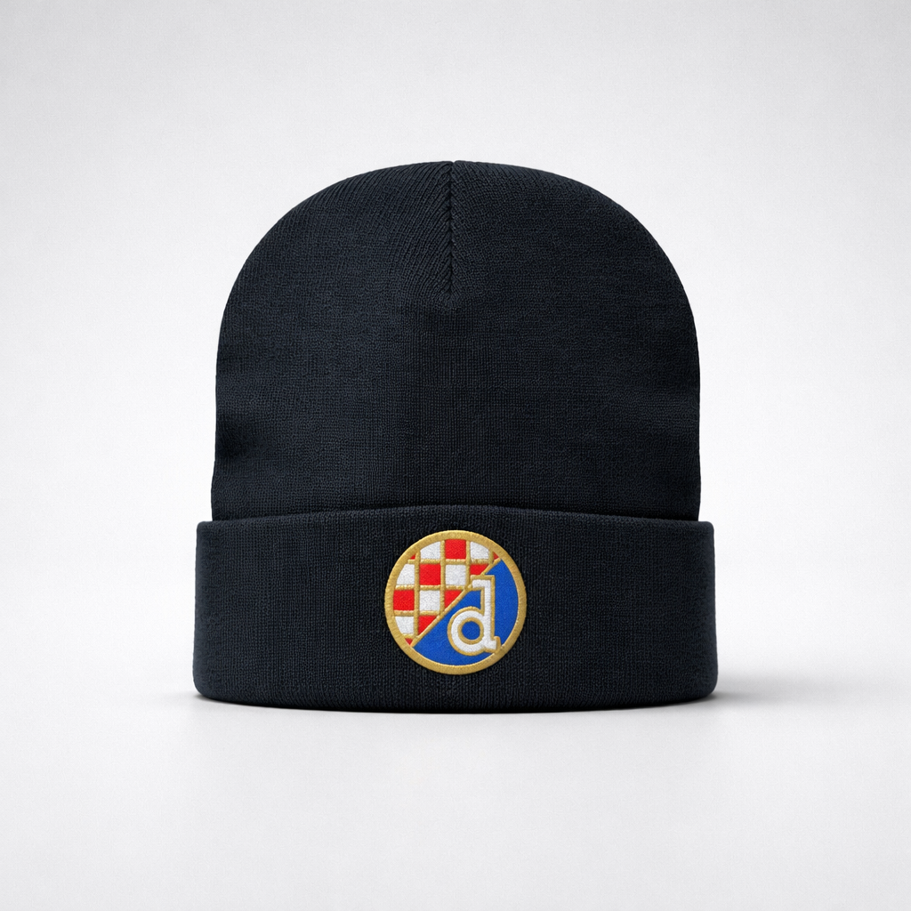 Beanie Dinamo Zagreb in Black Black beanie with a colorful logo on a white background