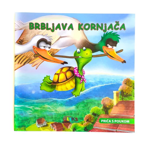 Brbljava Kornjača Book cover with cartoon characters and text in a foreign language
