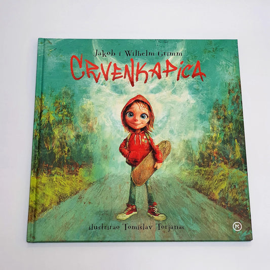 CRVENKAPICA (2020) Book cover of 'Cruvenkapica' with a character in a red hood on a path
