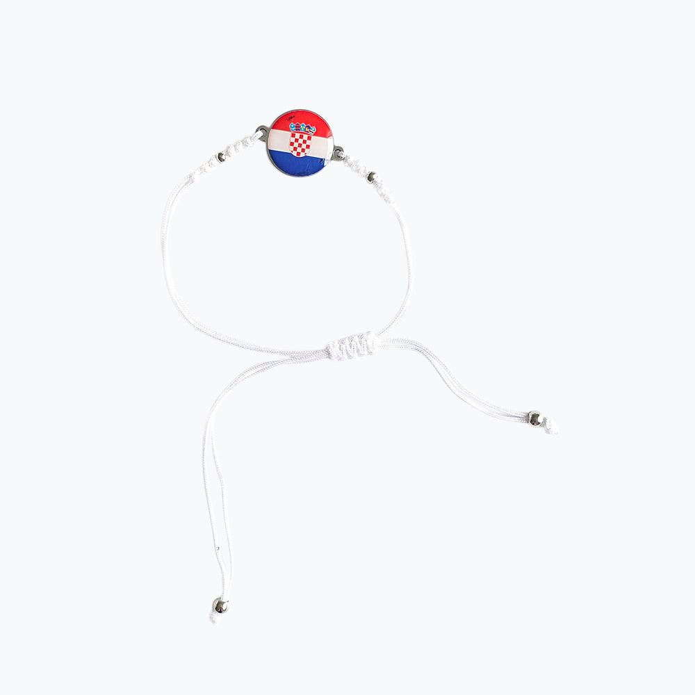 Croatia Simple Sliding Knot White Bracelet