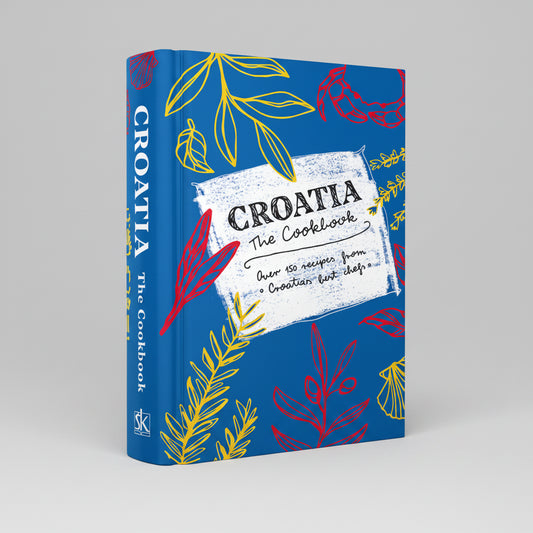 Croatia – The Cookbook (English) Cookbook titled 'Croatia: The Cookbook' with colorful design on a white background