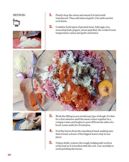 Croatian Classics: Cookbook in English Language Recipe page with step-by-step instructions for preparing a dish, showing ingredients and mixing process.