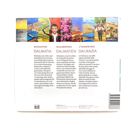 Dalmatia – Dalmatien – Dalmazia Book cover with images of Dalmatia and text in multiple languages