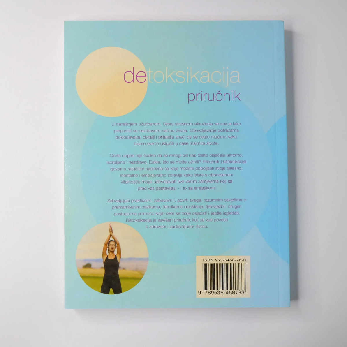 Detoksikacija – Priručnik Book cover with text and images on a light gray background