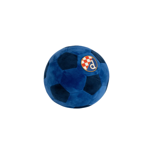 Official Dinamo Zagreb Plush Soccer Ball Blue textured ball with a logo on a white background