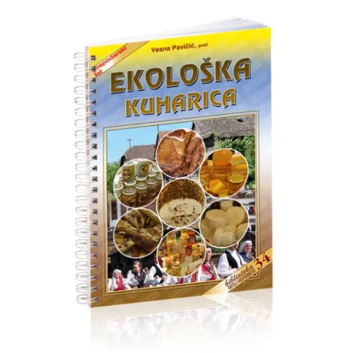 Ekološka Kuharica Book titled 'EkoloĈka Kuharica' with images of food on the cover