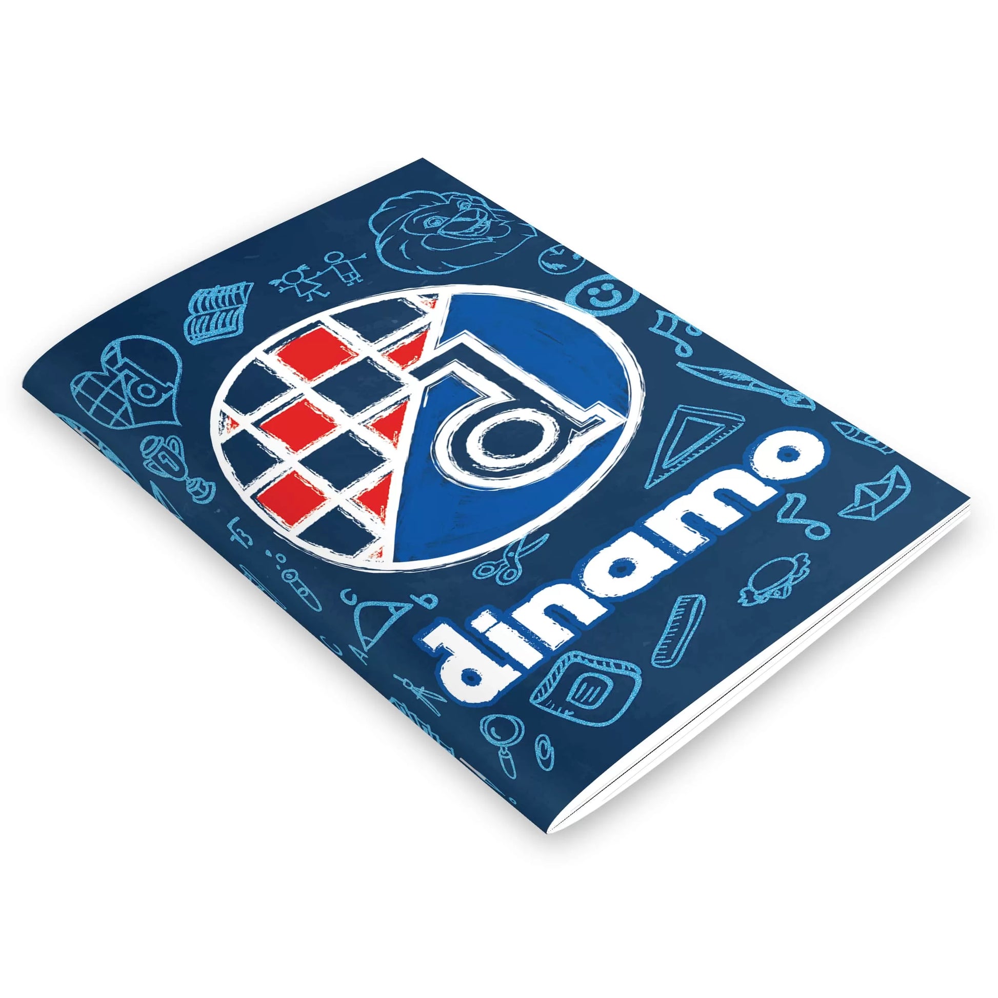 GNK Dinamo A5 Writing Book / Note Pad Notebook with 'dinamo' logo and design on a blue background