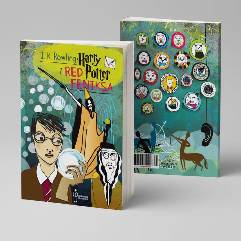 Two books with colorful covers featuring cartoon characters on a dark green background.