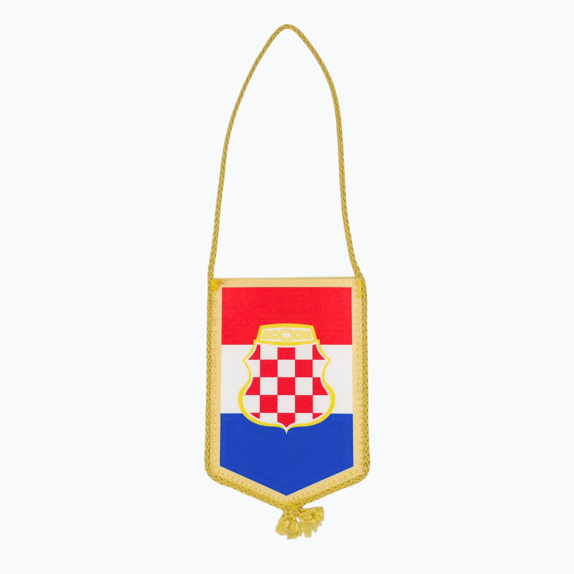 Hercegovina Car Flag. Crest with a red and blue design on a white background