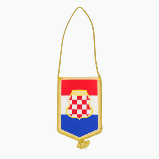 Hercegovina Car Flag. Crest with a red and blue design on a white background
