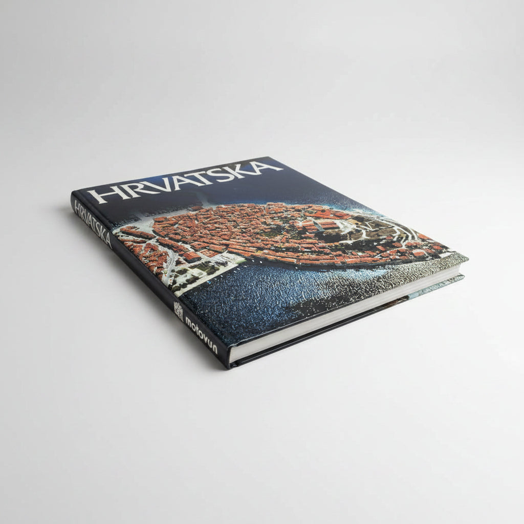 Hrvatska - Photographic Monograph Book titled 'Hrvatska' with a map design on the cover