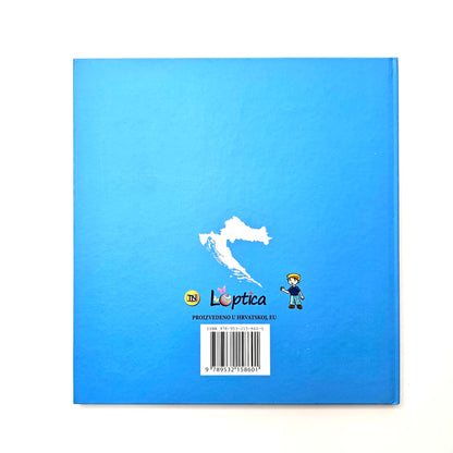 Hrvatska – Veseli Zemljopis Blue book with a logo and text on a white background