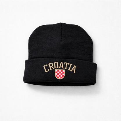 Beanie Croatia Prvo Bijelo Polje in Black