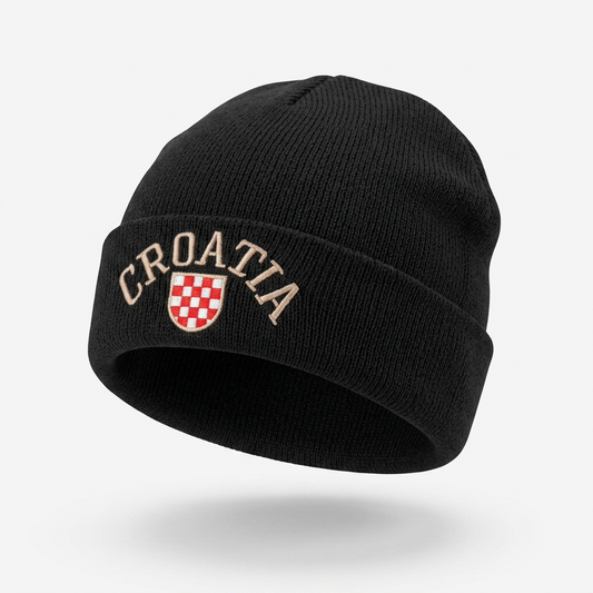 Beanie Croatia Prvo Bijelo Polje in Black