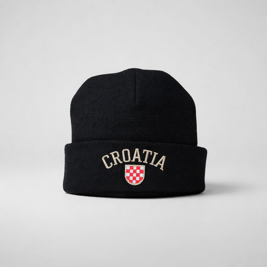 Beanie Croatia Prvo Bijelo Polje in Black