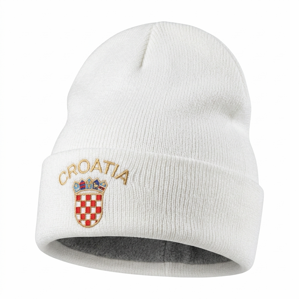Beanie Croatia in White