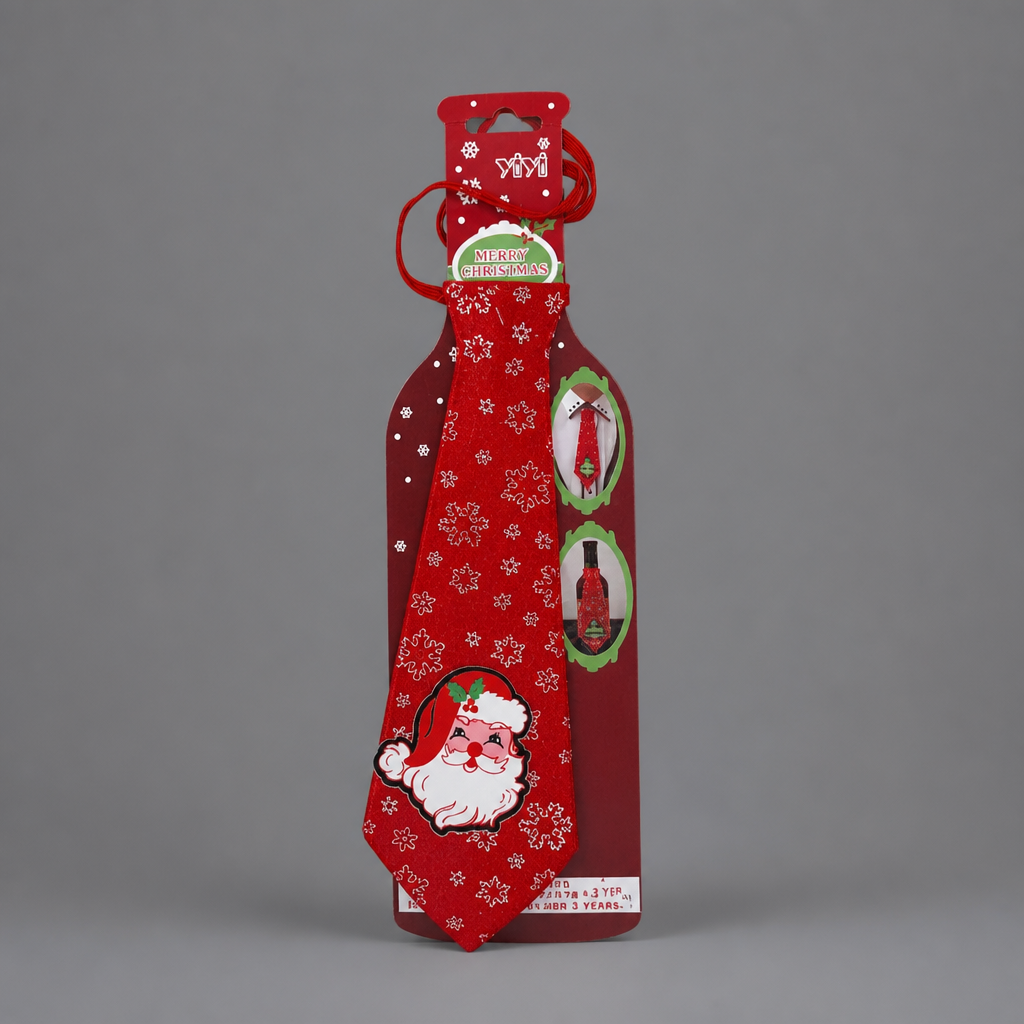 Merry Christmas Necktie – For Adults, Kids, or Bottles