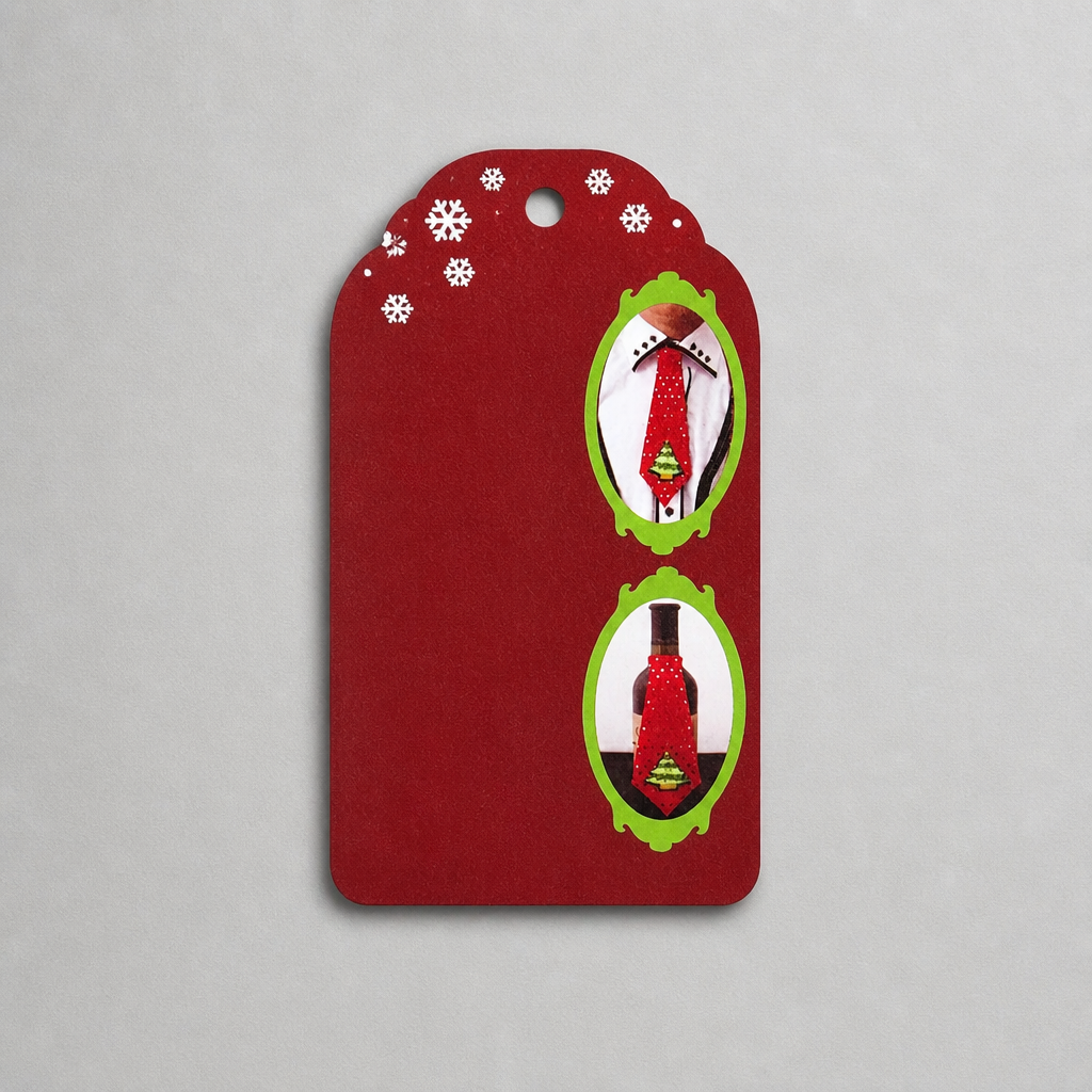 Merry Christmas Necktie – For Adults, Kids, or Bottles