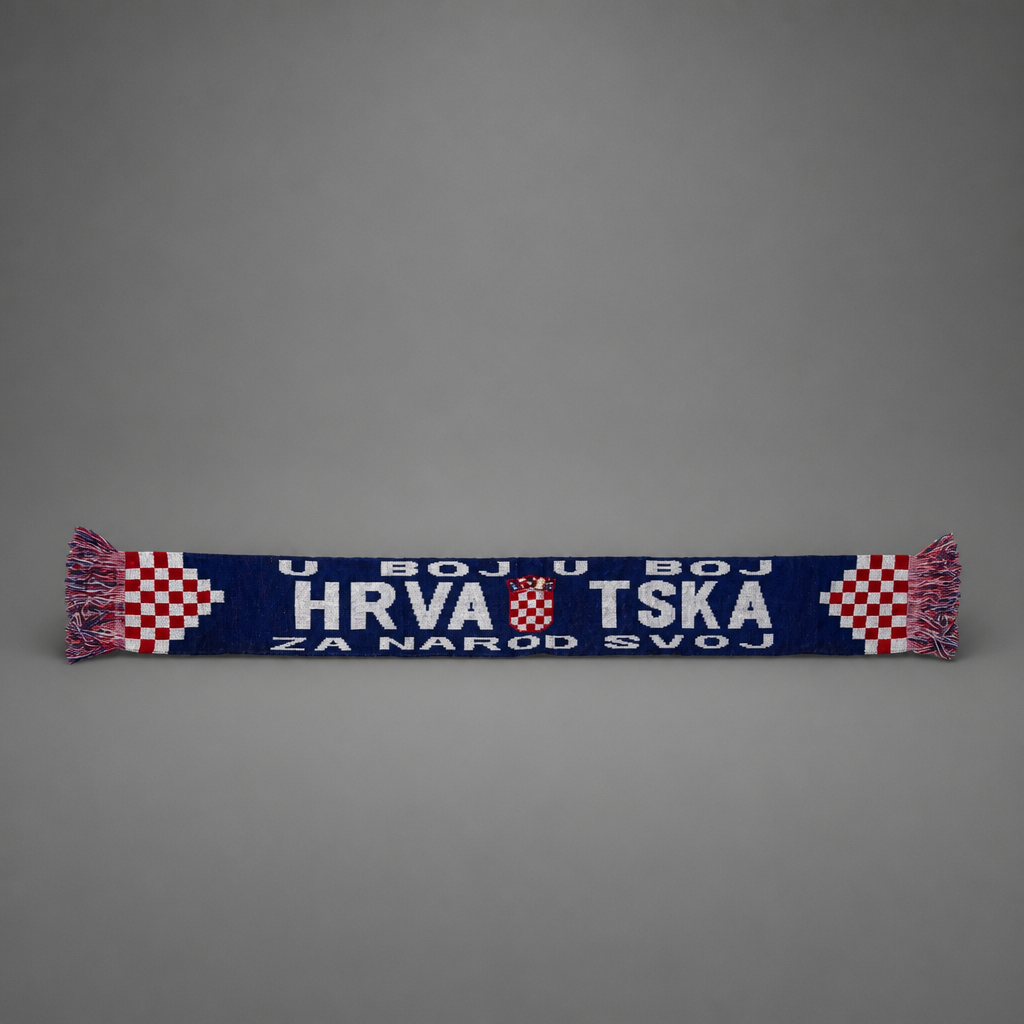 Knitted Scarf Croatia U Boj U Boj Za Narod Svoj