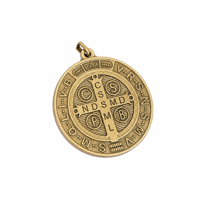 St. Benedict Medal | Large Bronze Pendant + Necklace or Pendant only