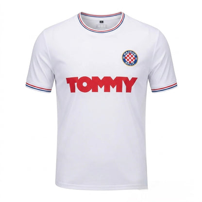Jersey Hajduk (Tommy) White t-shirt with red 'Tommy' logo on a white background