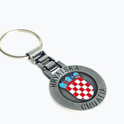 Keyring Croatia Grb Medal - Matte Silver