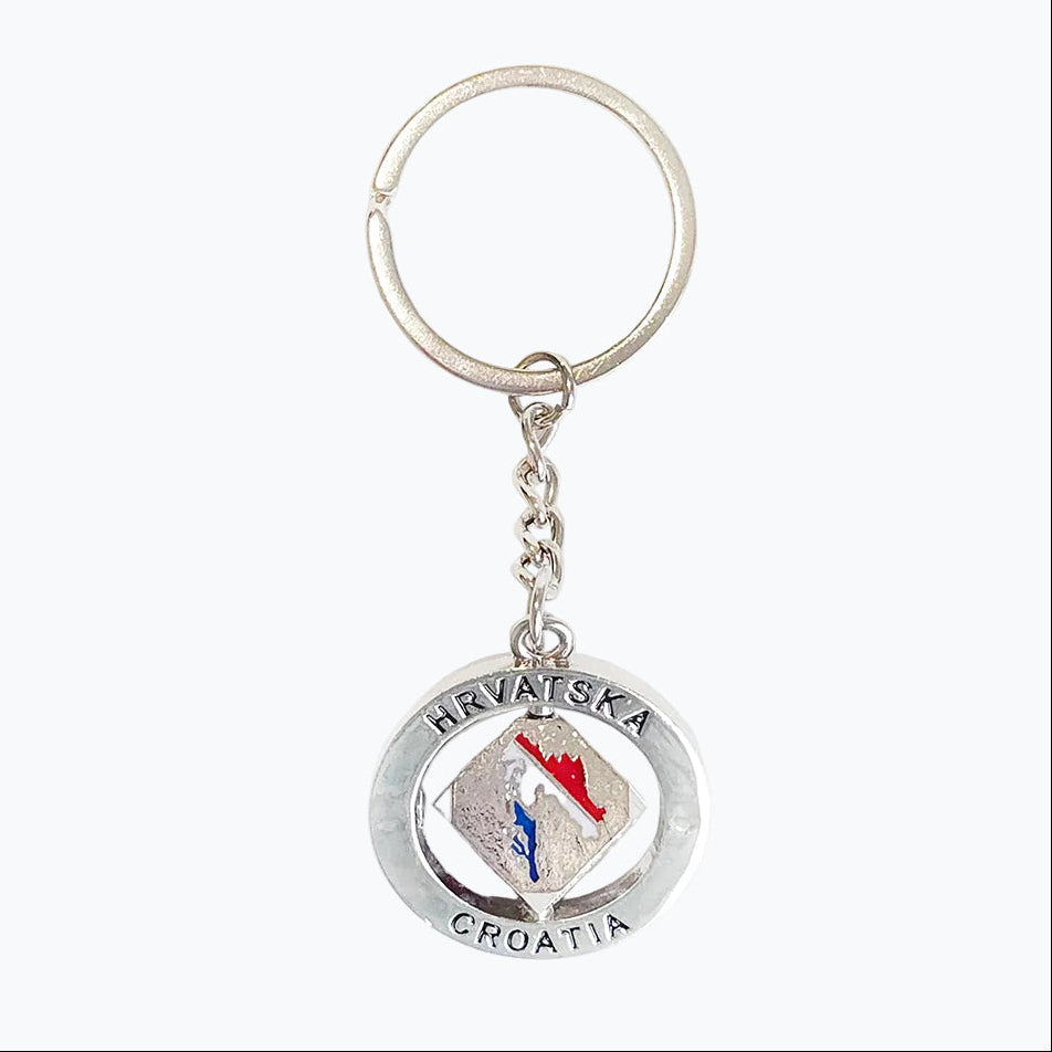 Keyring Spinning Cube Croatia