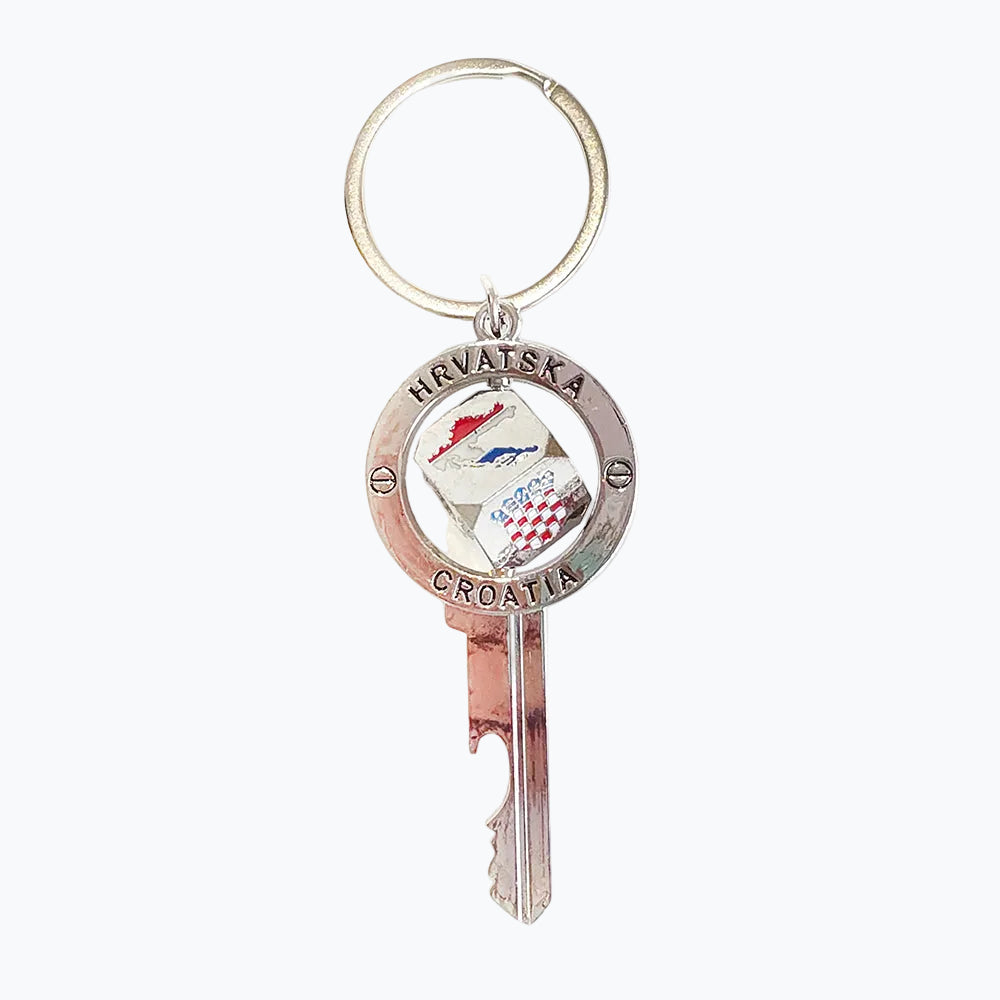 Keyring Spinning Cube Key