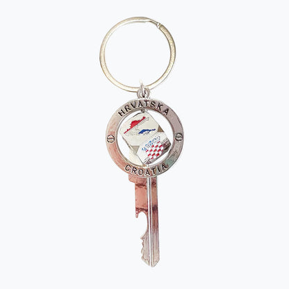 Keyring Spinning Cube Key