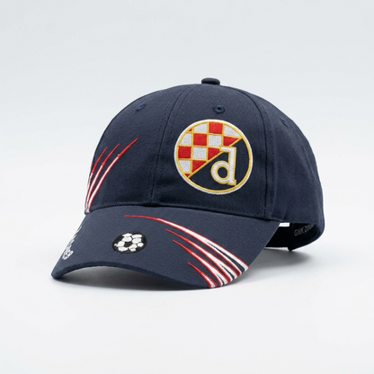 Kids Baseball Cap Dinamo Zagreb Navy blue cap with a logo on a light gray background